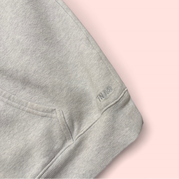 Aritzia CozyFleece Perfect Hoodie Heather Cloud White - Picture 5 of 5